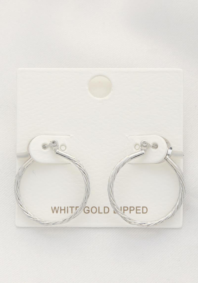 TWISTED METAL HOOP EARRING