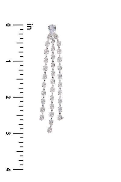 CUBIC ZIRCONIA TASSEL EARRING