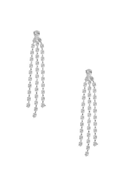 CUBIC ZIRCONIA TASSEL EARRING