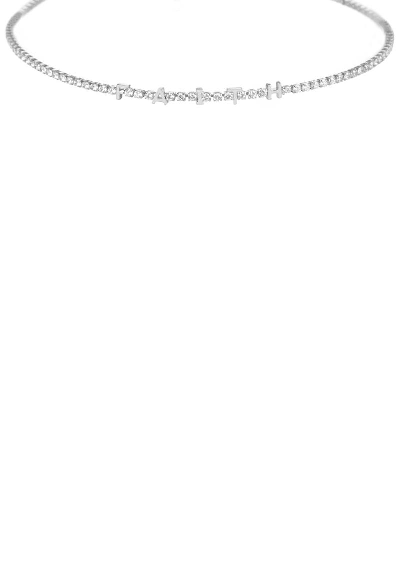 FAITH CUBIC ZIRCONIA TENNIS NECKLACE