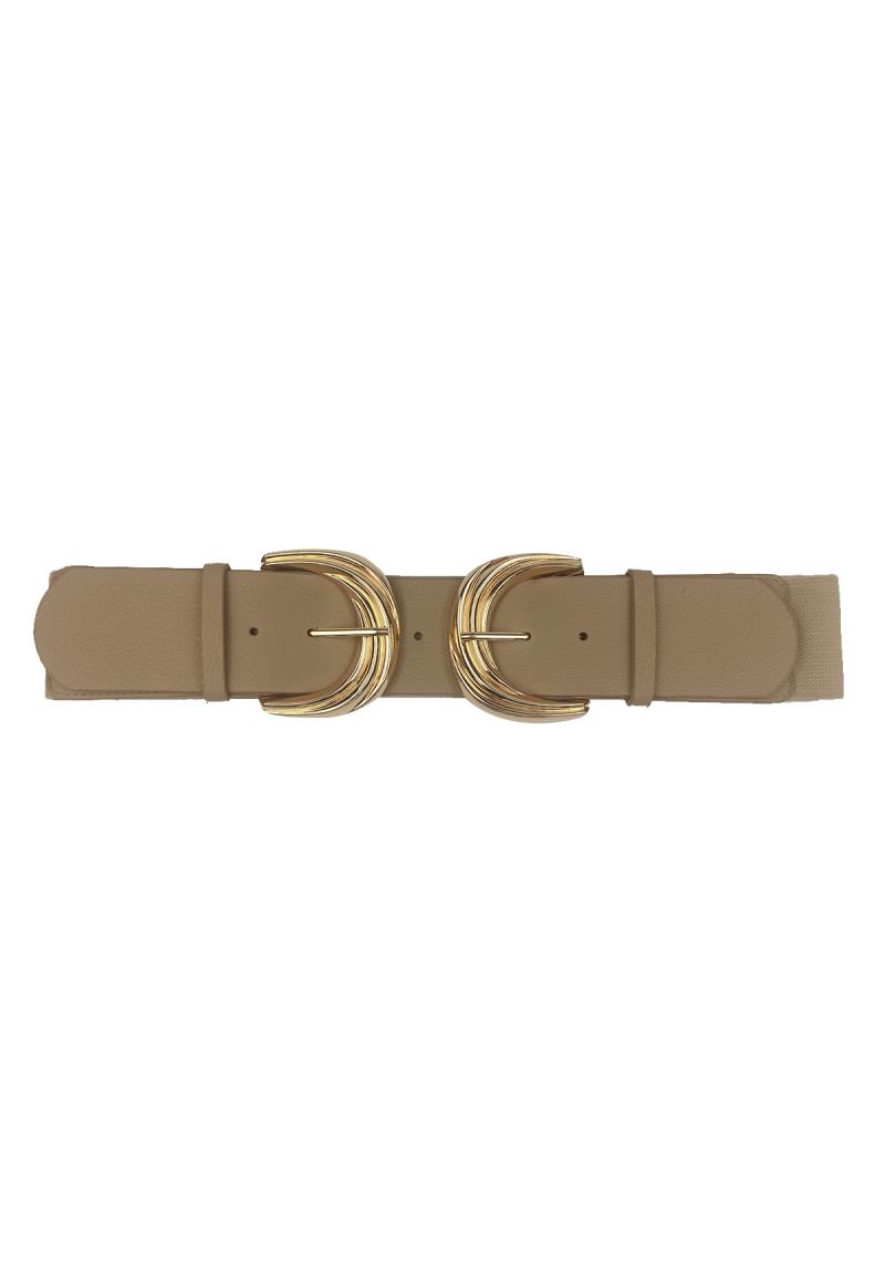 FASHION DOUBLE U BUCKLE ELASTIC BELT