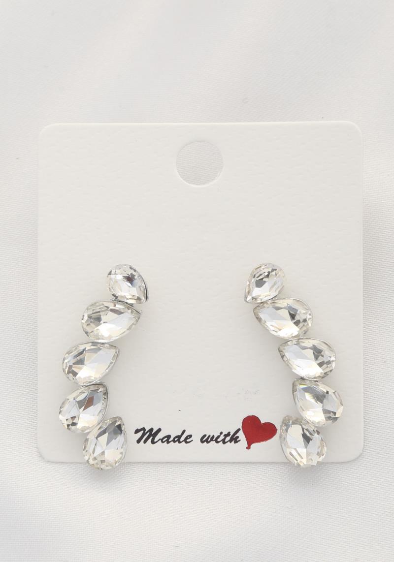 TEARDROP RHINESTONE EARRING