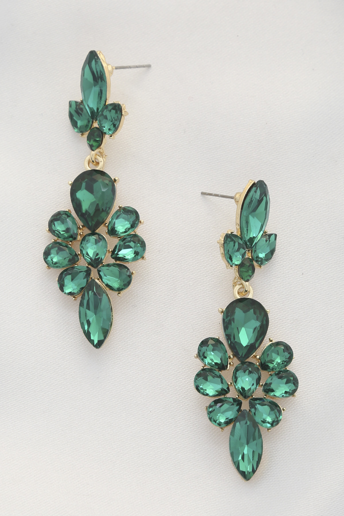 TEARDROP MARQUISE RHINESTONE DANGLE EARRING