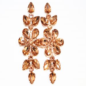 FLOWER CRYSTAL DANGLE EARRING