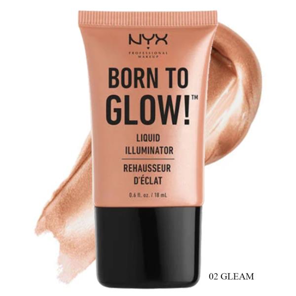 NYX BORN TO GLOW LIQUID ILLUMINATOR CREAMY SHIMMER HIGHLIGHTER (3 UNITS)