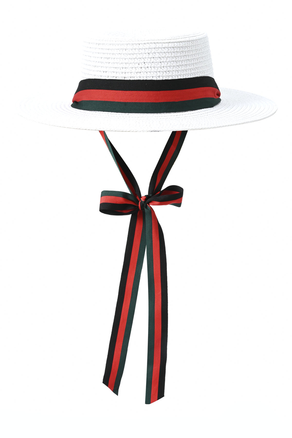 FLAT HEAD SUN HAT WITH COLOR STRAP