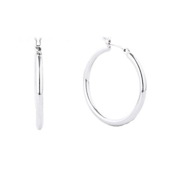 30MM 14K GOLD DIPPED PIN CATCH HOOP