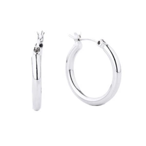 20MM 14K GOLD DIPPED PIN CATCH HOOP EARRING