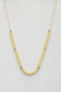 SEMI PRECIOUS STONE OVAL LINK NECKLACE