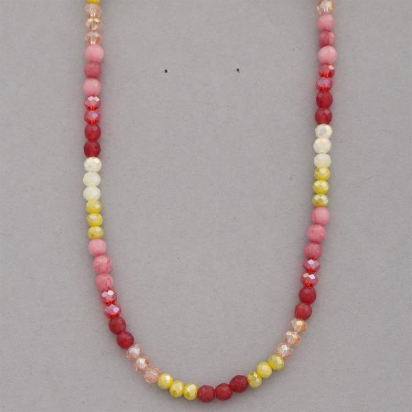 SEMI PRECIOUS STONE BEADED NECKLACE