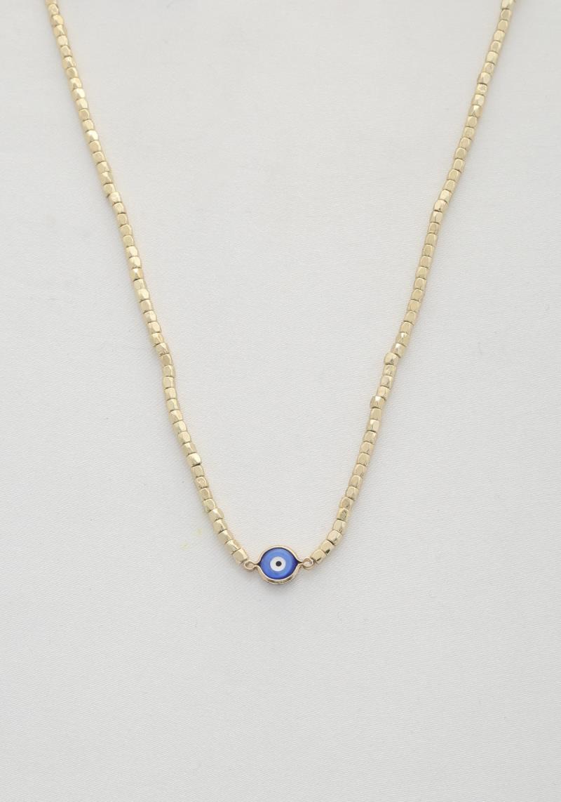 EYE CHARM BEADED NECKLACE