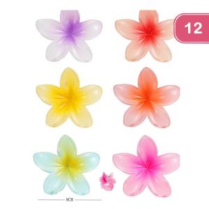 FLOWER HAIR CLAW CLIP (12 UNITS)