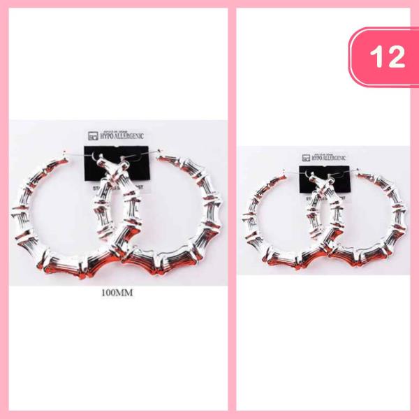 BAMBOO HOOP EARRING (12 UNITS)