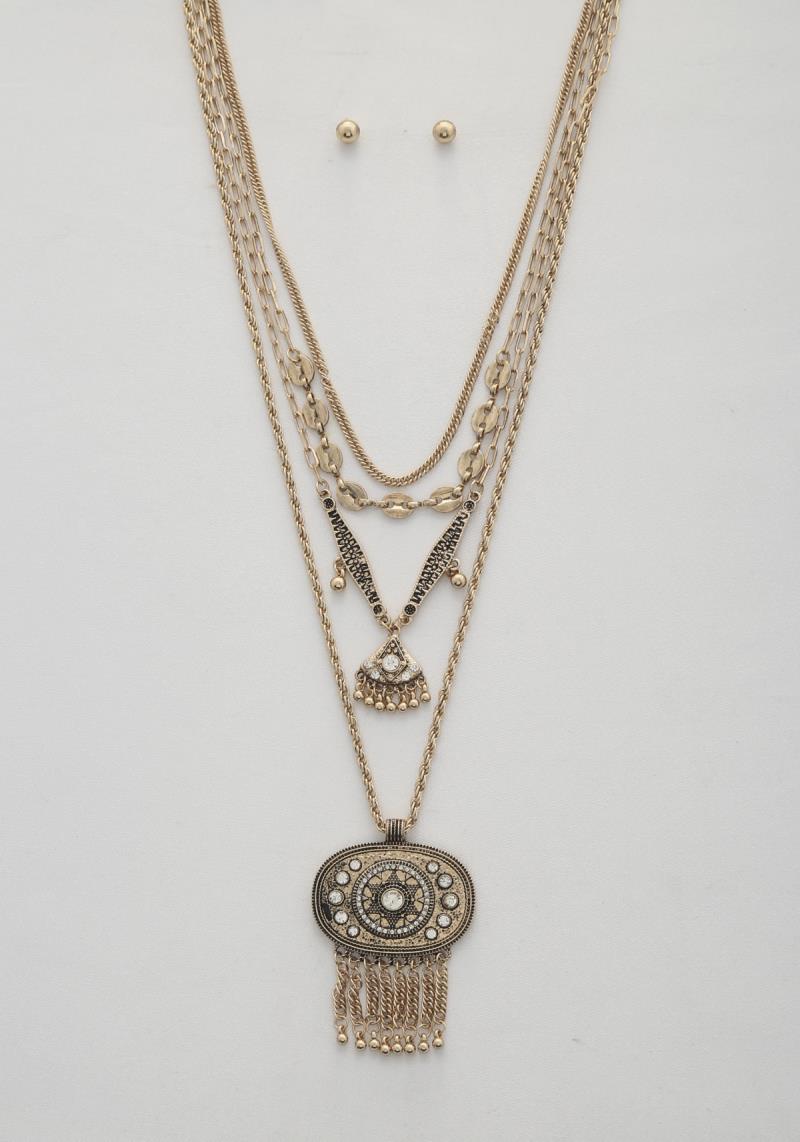 WESTERN METAL LAYERED NECKLACE