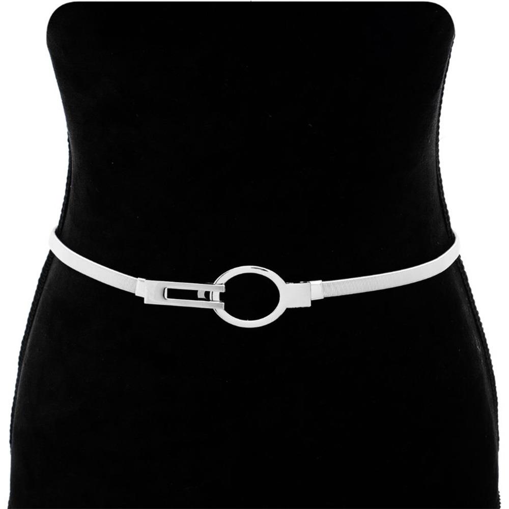 FASHION METAL OVAL ELASTIC BELT