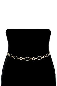OVAL CIRCLE METAL LINK CHAIN HOOK BELT