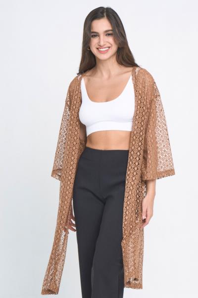 MESH LONG CARDIGAN