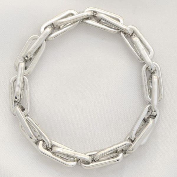 LONG OVAL LINK METAL BRACELET