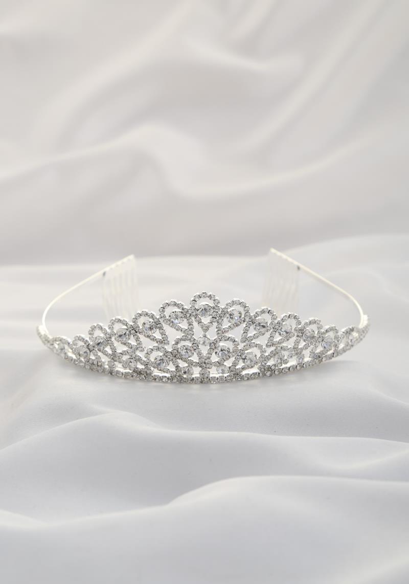 ROUND TEARDROP CRYSTAL TIARA