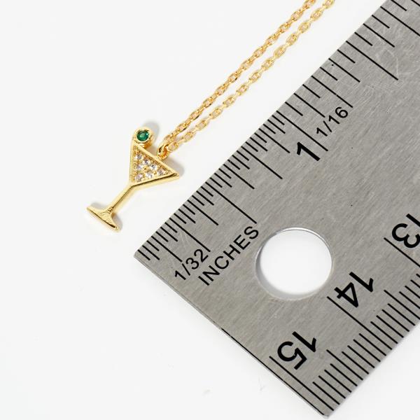 MARTINI GLASS CHARM NECKLACE