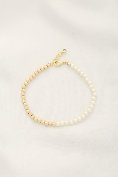 PEARL METAL BEAD BRACELET