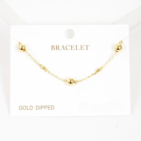 BALL BEAD STATION METAL BRACELET