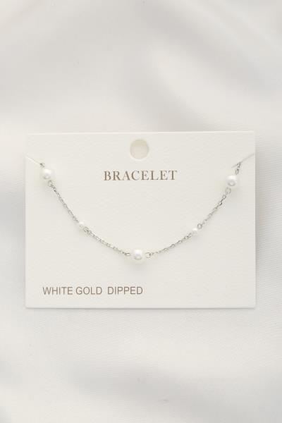 PEARL BEAD STATION BRACELET