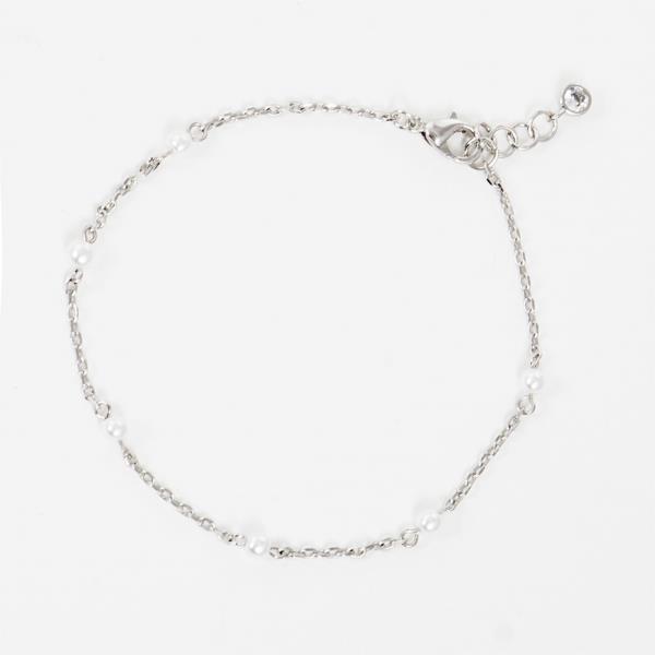 DAINTY PEARL BEAD STATION BRACELET