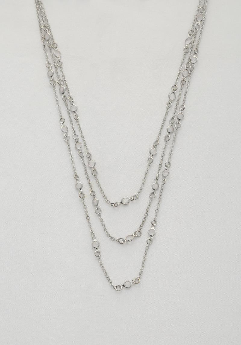 SODAJO CRYSTAL LAYERED NECKLACE