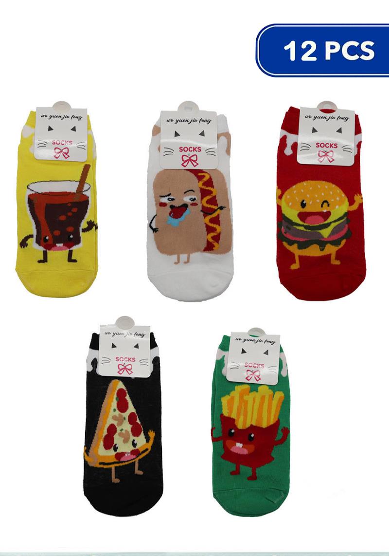 FASHION FAST FOOD SOCKS (12 UNITS)