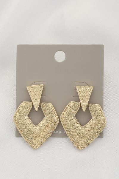 GEOMETRIC METAL POST EARRING