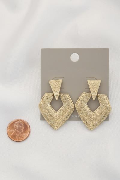 GEOMETRIC METAL POST EARRING