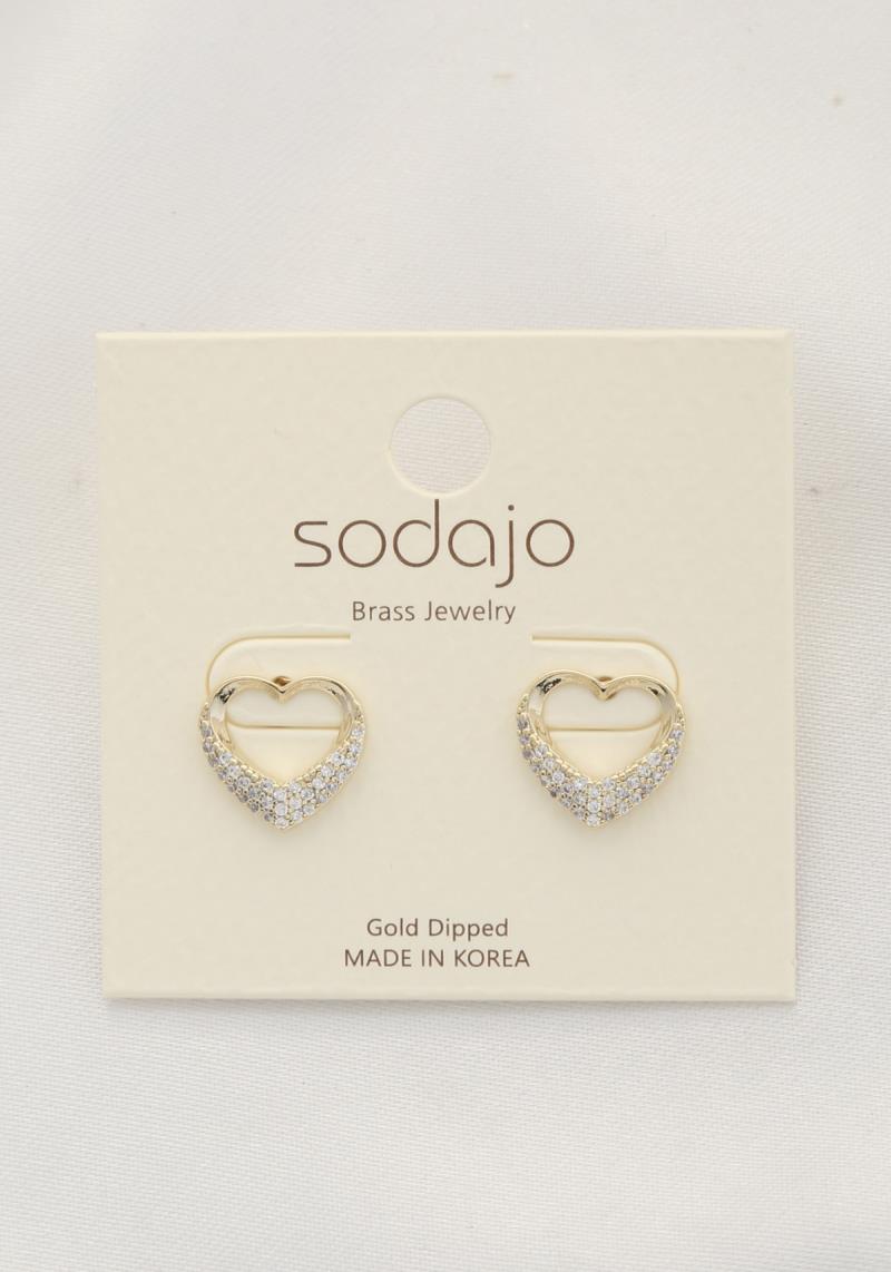 SODAJO HEART STUD EARRING