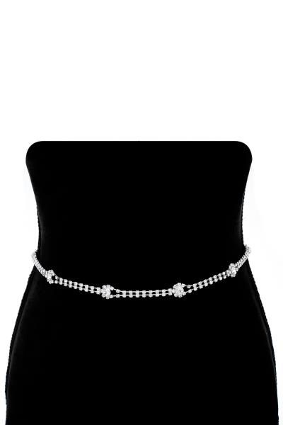 RHINESTONE CRYSTAL LAYER CHAIN HOOK BELT