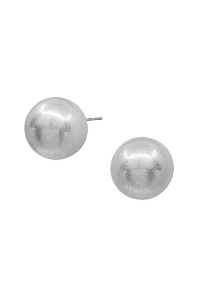 METALIC COLOR COAT 15MM BALL POST EARRING