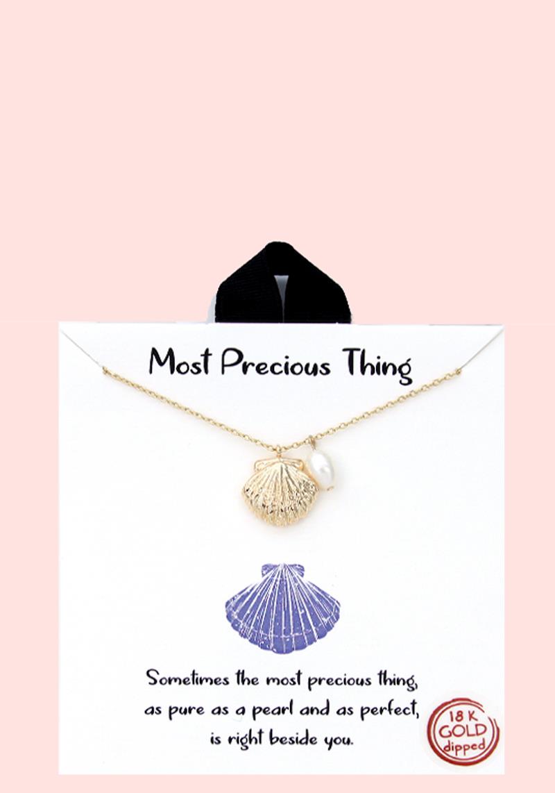 18K GOLD RHODIUM DIPPED MOST PRECIOUS THING NECKLACE