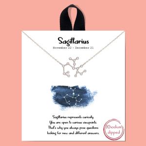18K GOLD RHODIUM DIPPED ZODIAC NECKLACE