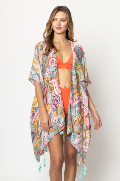 PAISLEY PRINT KIMONO