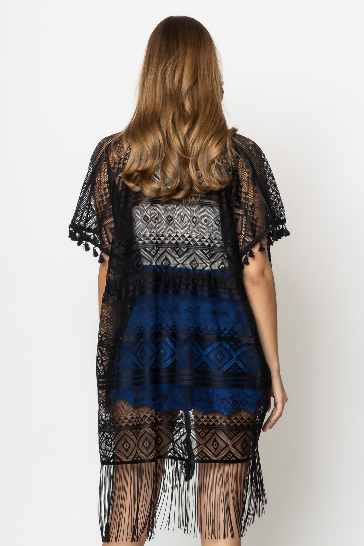 GEOMETRIC LACE KIMONO