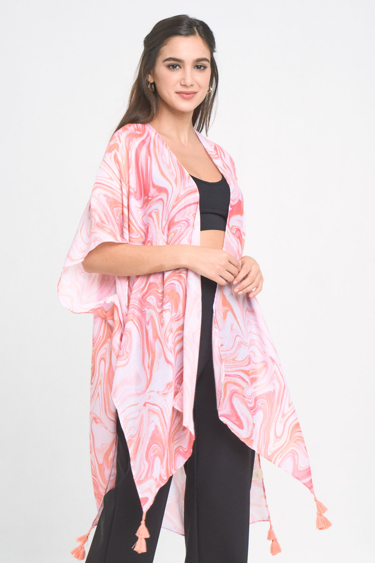 SWIRL PRINT KIMONO