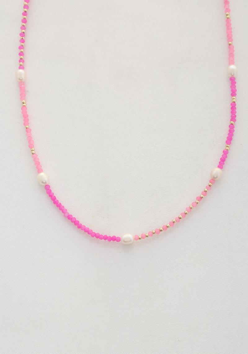SEED PEARL METAL BEAD NECKLACE