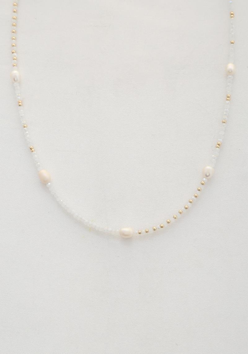 SEED PEARL METAL BEAD NECKLACE