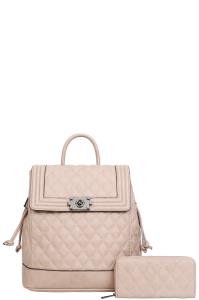 2IN1 STITCHING BACKPACK WITH WALLET SET