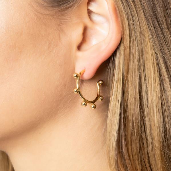 14K GOLD DIPPED HOOP EARRING