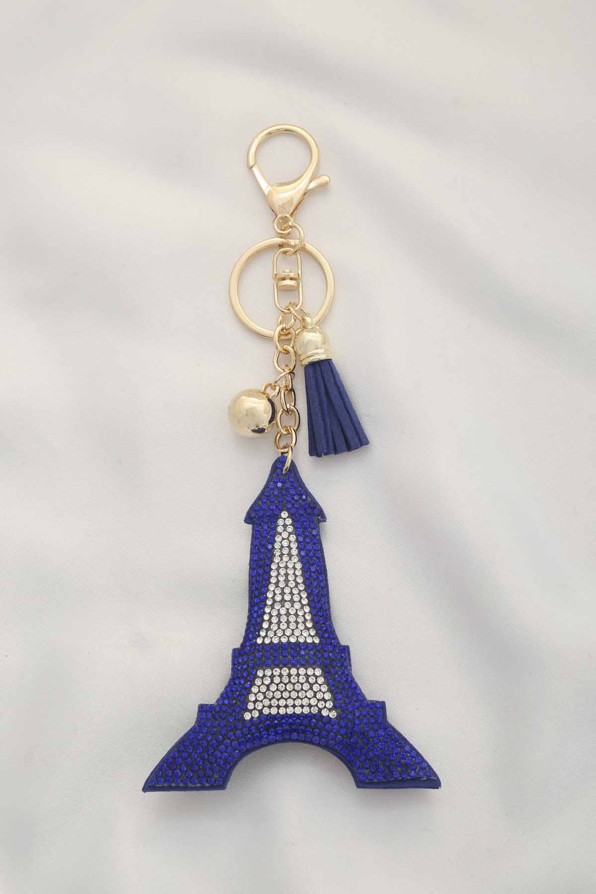 RHINESTONE EIFFEL TOWER KEYCHAIN
