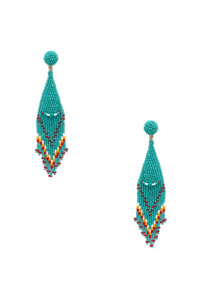 SEED BEAD TASSEL DANGLE EARRING