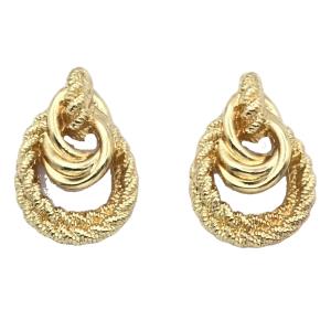 ROPE LINK ROUND EARRING