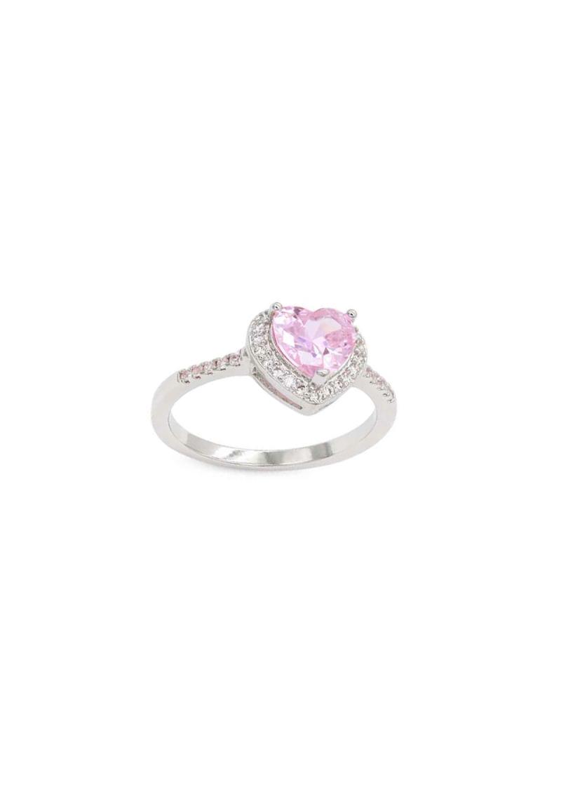 CRYSTAL STONE HEART RING
