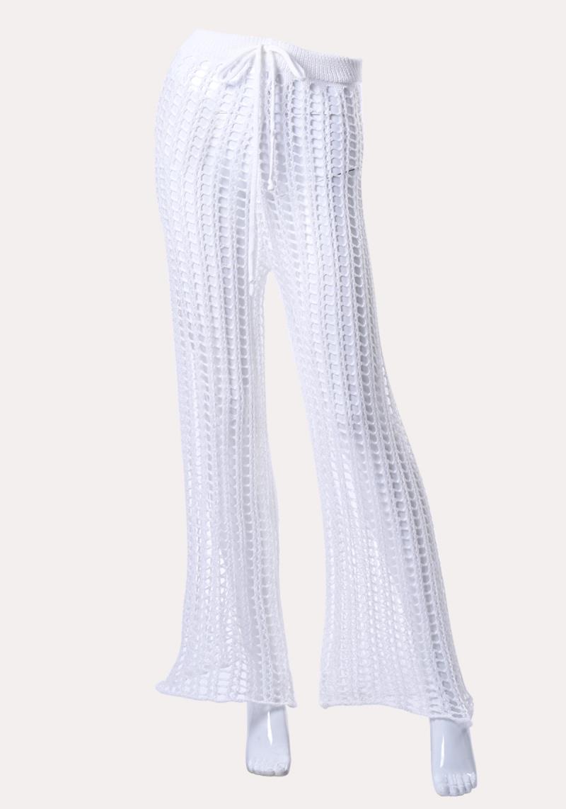 FASHION NET SWIMSUIT COVER UP PANT - L
