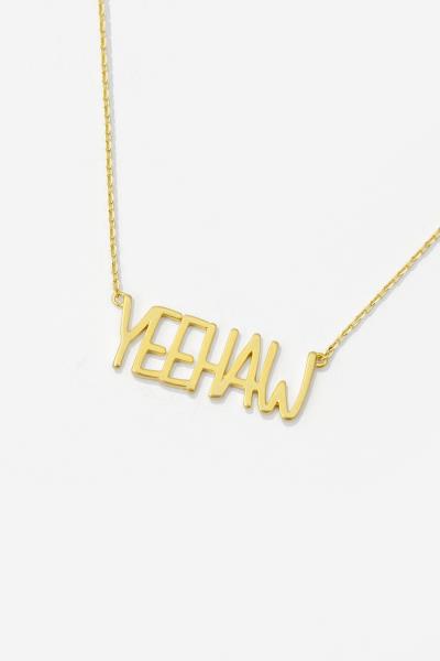 18K GOLD RHODIUM DIPPED YEE-HAW! NECKLACE